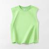 Boys' Solid Color Cotton Tank Top - Summer Sleeveless T-Shirt for Kids and Baby.