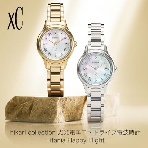 Citizen ES9490-52D Women's Cross Sea Eco-Drive Light-Powered Radio-Controlled Watch, Water Resistant, Silver Mother-of-Pearl Finish