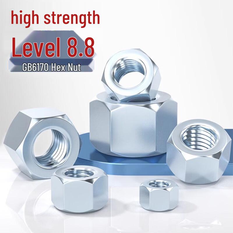 WMN M10 Galvanized Hex Nuts, Aluminum Alloy