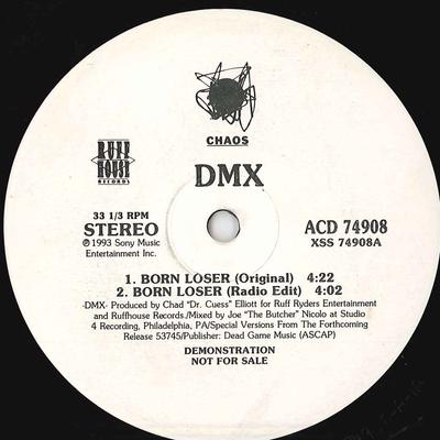 12inch Record DMX - Born Loser ACD74908PROMO RUFFHOUSE 1993 Unknown Rap & Hip-Hop/R&B Used