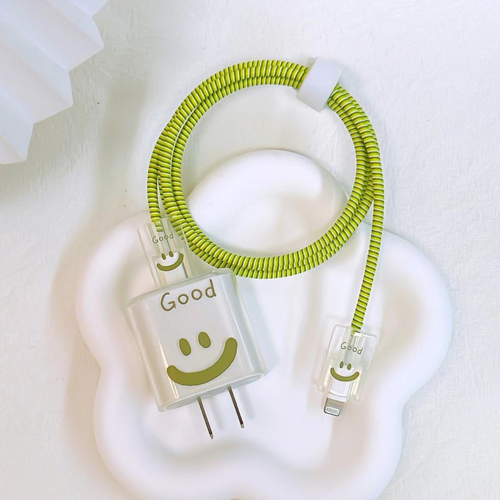 Geeignet für Apple Datenkabel Schutzhülle Ladegerät 20W Schnellladung bruchsicher Kabelaufwickler Niedliches Blume Tier Fortgeschritten