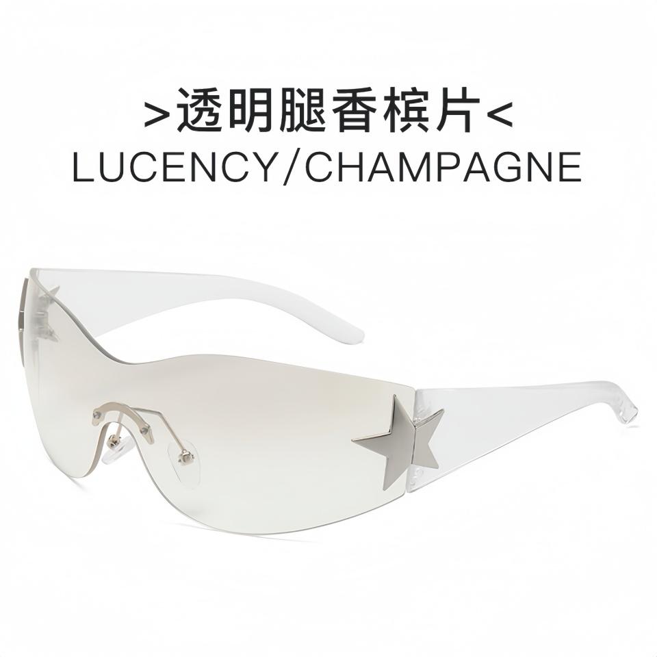Luxurious Exquisite Borderless Design Frame Unique Star Hinge Inlay Design Unisex Outdoor Shopping Decoration Party Sunglasses