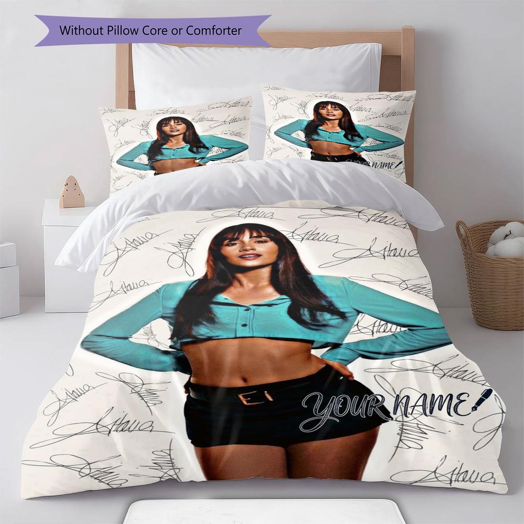 Aitana Custom Name Pattern Bedding,Quilt Set Quilt Cover Pillowcase Home Birthday Gift(1 * Duvet Cover + 2 * Pillowcase, Without Core)