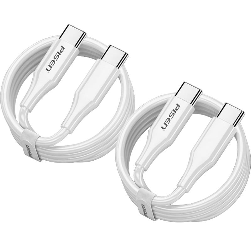 Pisen PD 60W USB-C to USB-C Fast Charging Cable (2-Pack) 1.2m