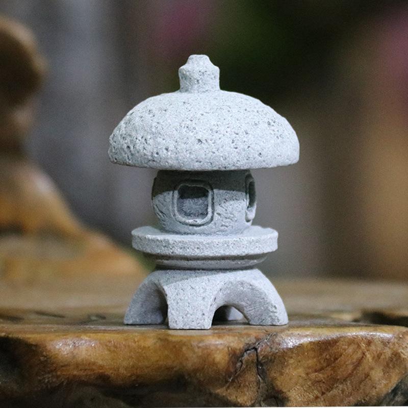 Retro vaatetorn Hiina torni laternad minipagood Hiina Zeni mini Fengshui minikuju liivakivist koduaia sisekujundus