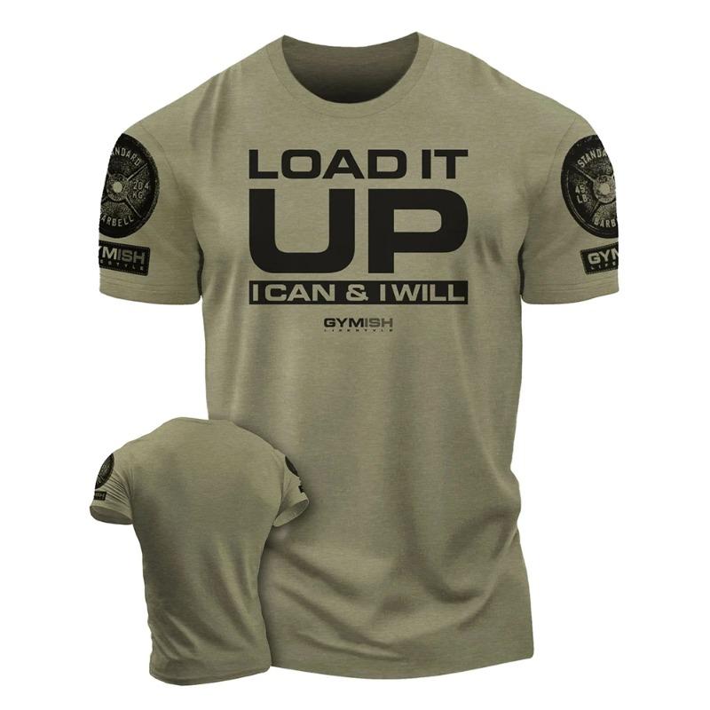 Round Neck 3D Minimally Printed Casual Fitness Sports Short Sleeved Men's T-shirts - Soft Medium Stretch Polyester Fabric Summer Relaxed Fit Clothing