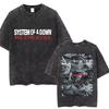 System of A Down Toxicity Album Graphic Washed Tshirt Unisex Women Rock Oversized T Shirts Unisex Vintage Alternative Metal Tshirts