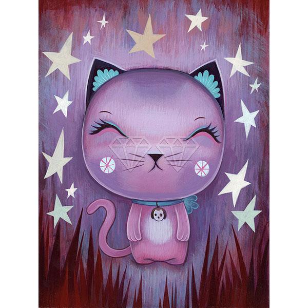 

5D DIY Алмазная картина Набор Кот и Сова Искусство Алмазная вышивка Стразы Украшения для дома Square 20x30cm