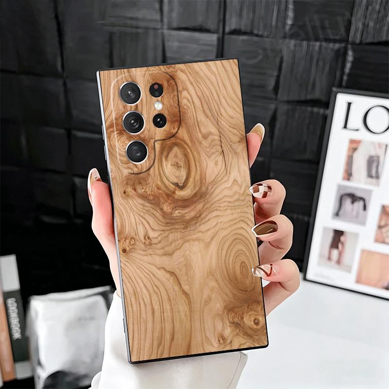 

Vintage Wood Grain Pattern Soft Phone Case for Samsung Galaxy S26 S25 Edge S24 Ultra S23 Plus S22 S21 FE S20 Black Cover Back Sh Samsung S25