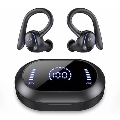 Bluetooth Headset, Ear-Hook, Bluetooth 5.3 Wireless Earbuds, In-Ear, Sports, No Misoperation, No Fall-Resistant, Comfortable Fit, LED Display,