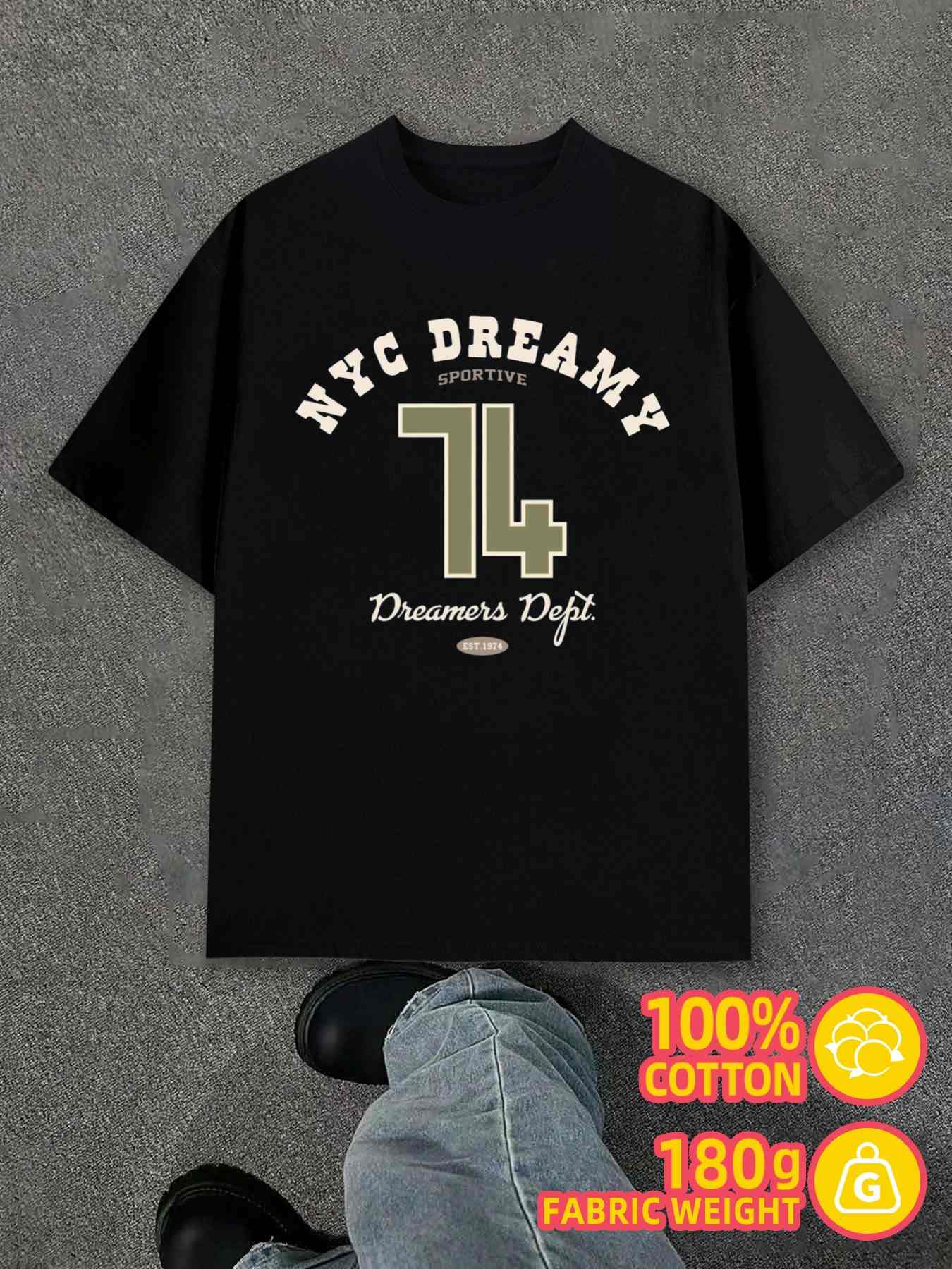 T-Shirt Y2K Nyc Dreamers Dept Comfort Black XL