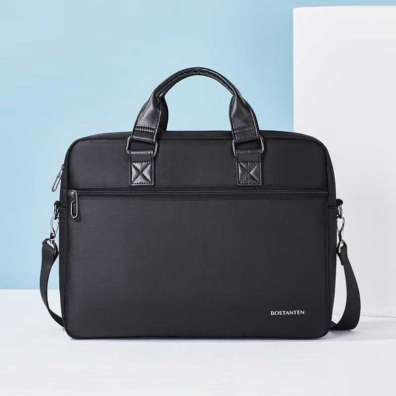 Мужская кожаная деловая сумка через плечо Bostanten Fits 15-16 Inch Laptop