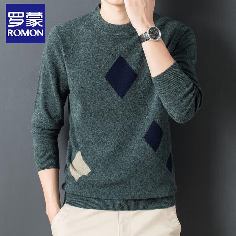 

Romon Men s Pure Wool Round Neck Sweater XL