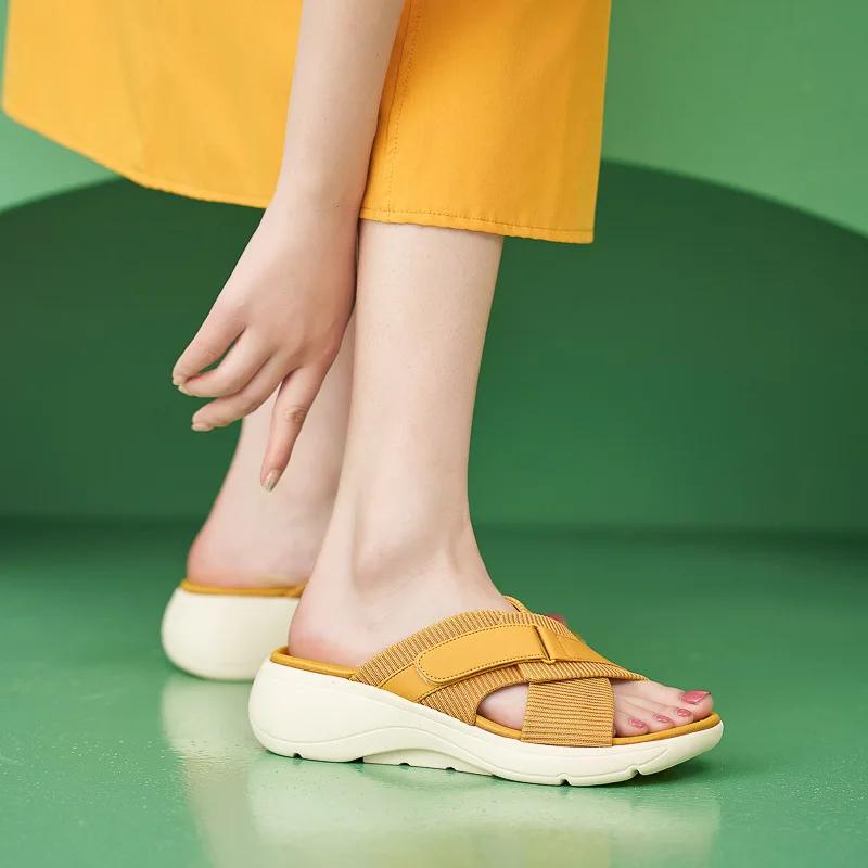 Fashion Shoes for Women 2025 Summer Fashion Women Slip on Platform Sandals Casual Non-slip Wedges Shoes 35-41 Sandalias De Mujer