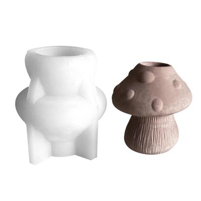 Pillar Candle Holder Resin Mold Mushroom Silicone Candlestick Molds Resin Candle Holder Mold Pillar Candle Holder For Crafts