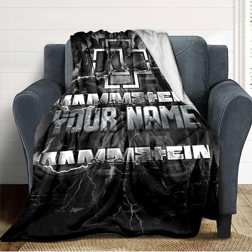 Name Custom German-language band Print Flannel Blanket High Quality Warm Comfortable Cover for All Seasons Perfect for Gifts Home Decor