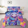 Erose bridal 3/2 peças Anime em Aquarela, Conjunto de Colcha Anime 3D Cosmo Galáxia Conjunto de Cama para Estrelas Graffiti Estampa Duvet