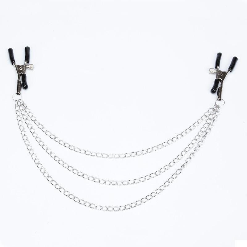 Sexy Nipple Clamp SM Female Slave Training Nipple Clamp Chain Couple Flirting Adult Supplies Sex Toy Pieces