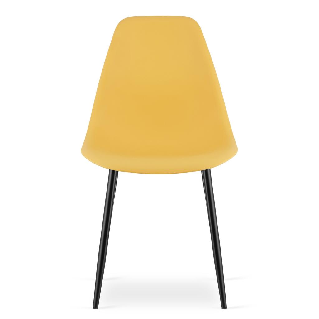WAT chair mustard / black legs x 2