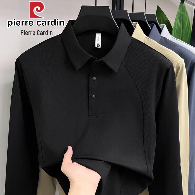 Pierre Cardin Men s Long Sleeve Solid Polo Shirt M