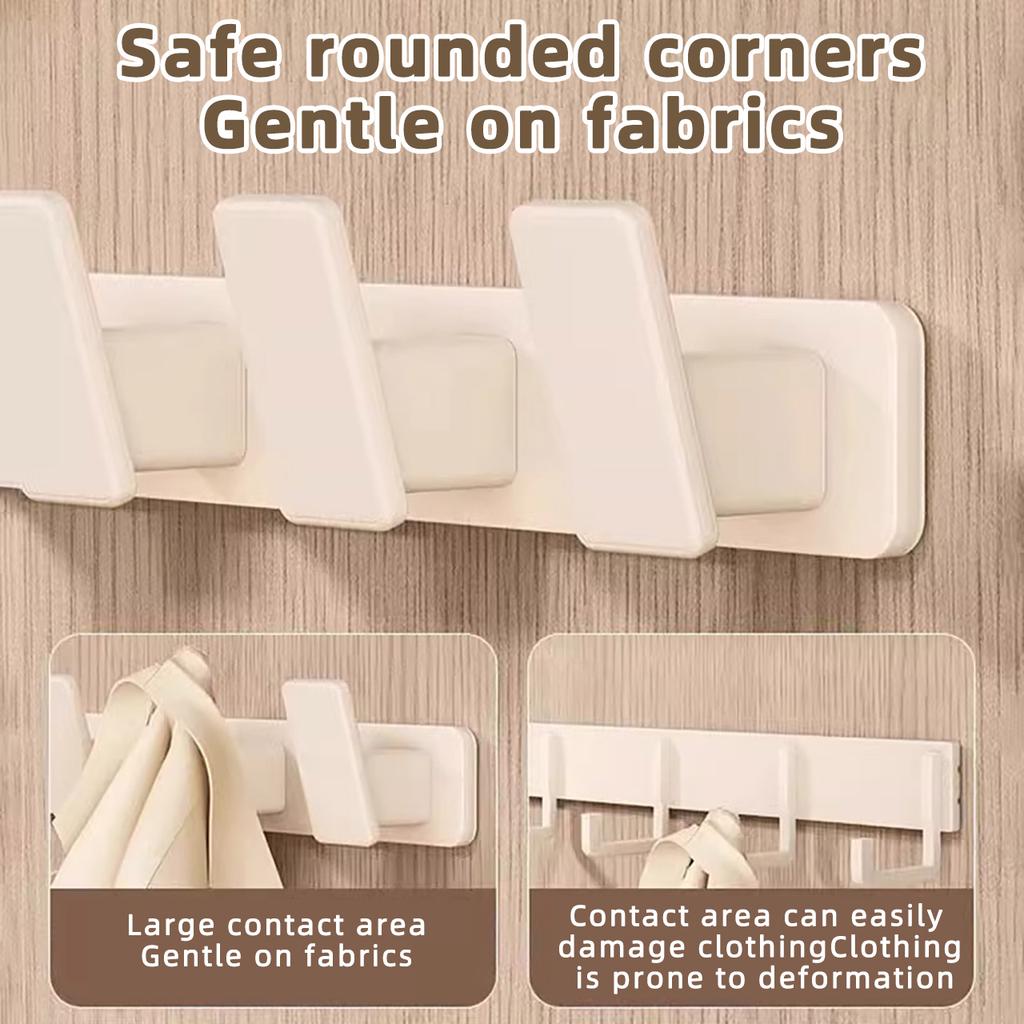 Aluminum Wall Mounted Multi-Hook Durable Rack for Wall and Door Home Organizers Space Saver