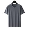Mercerized Modal V-Neck High-End Short-Sleeve T-Shirt Summer Base Layer Top Thin