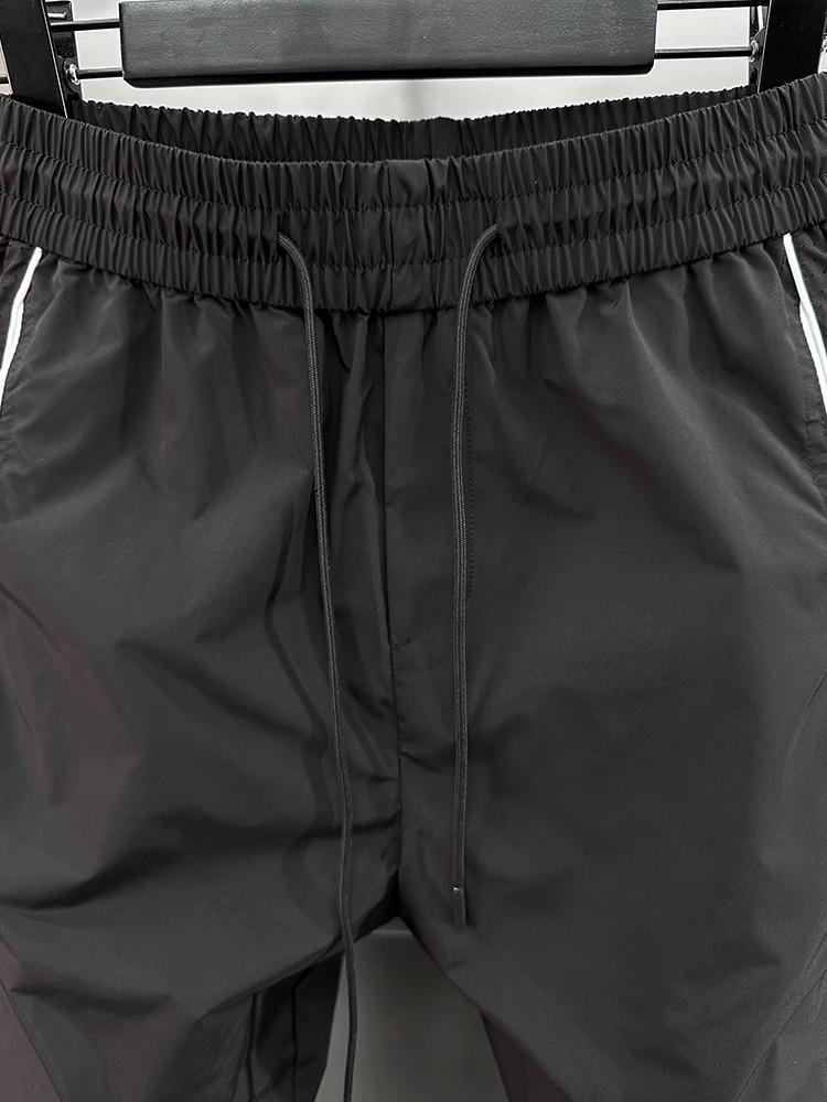 Summer Quick-Dry Breathable Harem Pants with Side Stripes and Cuffs