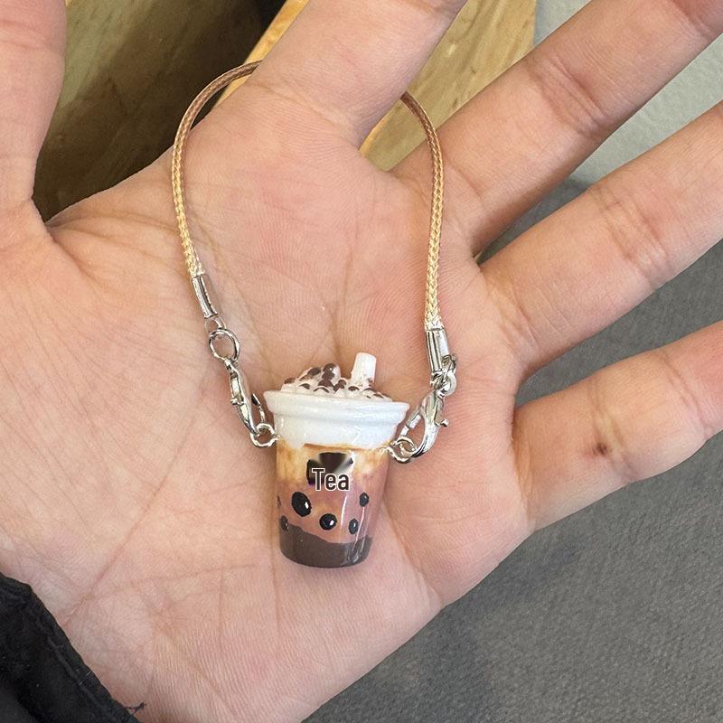 Miniatur-Milchteetasse Puppenhaus Zubehör Anhänger