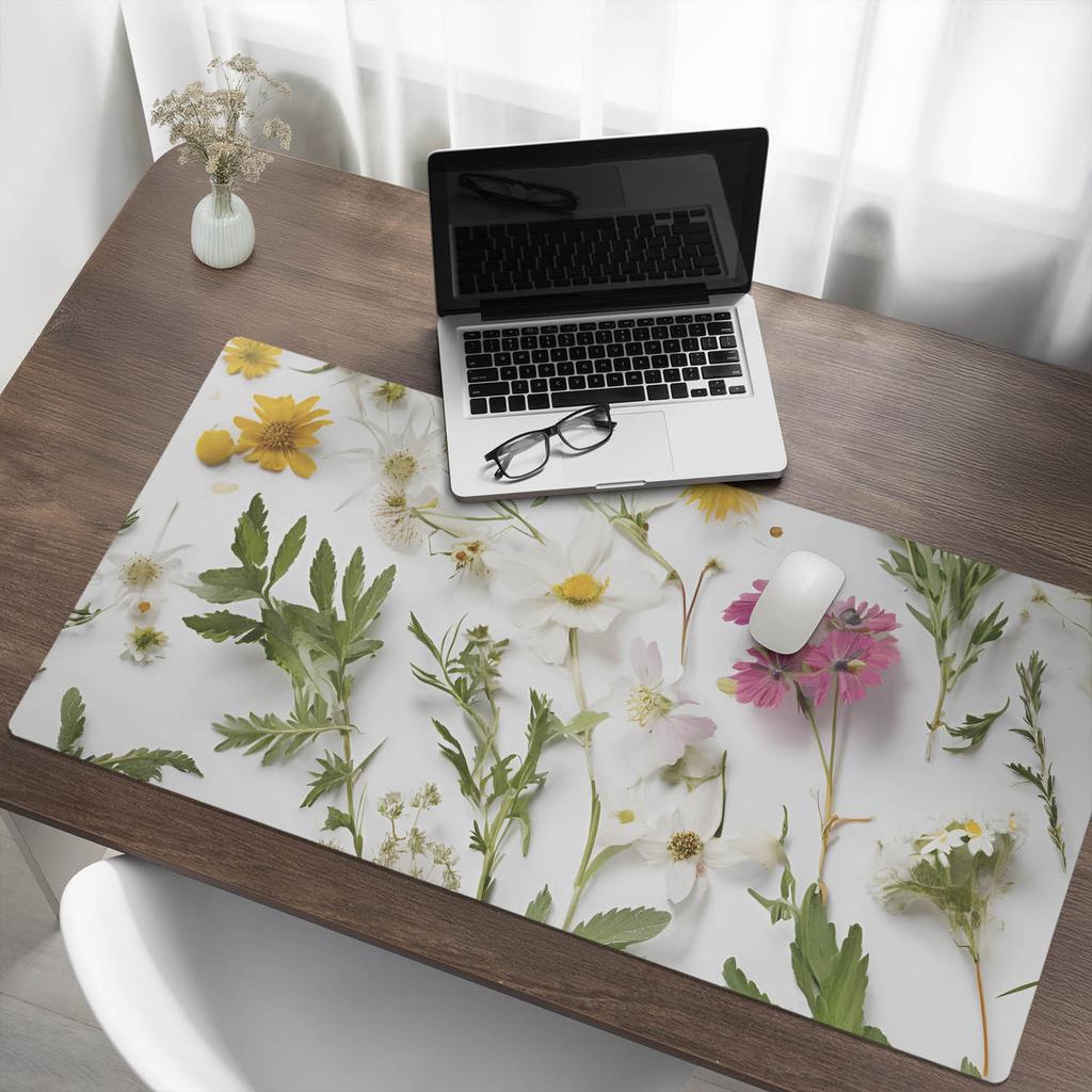 Decorative Tablecloth with Premium Print Flowers and Leaves 120X60 Cm