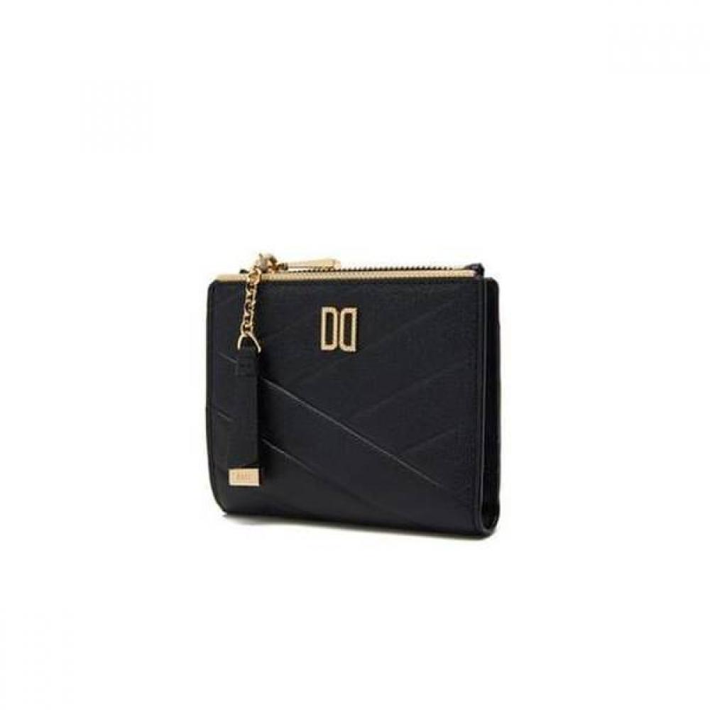 Daks Black Carlisle Pattern Gold Dd 2 Fold Top Zip Wallet Dcwa4e417bk