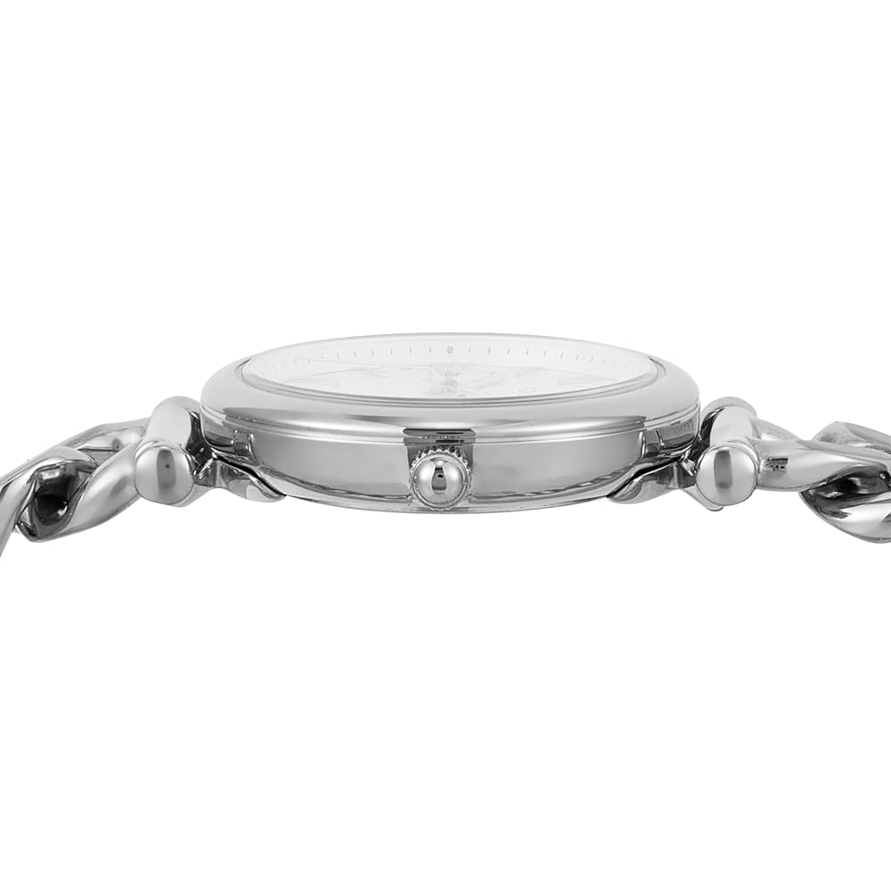 Fossil Carlie ES5331 Women's Silver Watch with Quartz Movement and Water Resistance