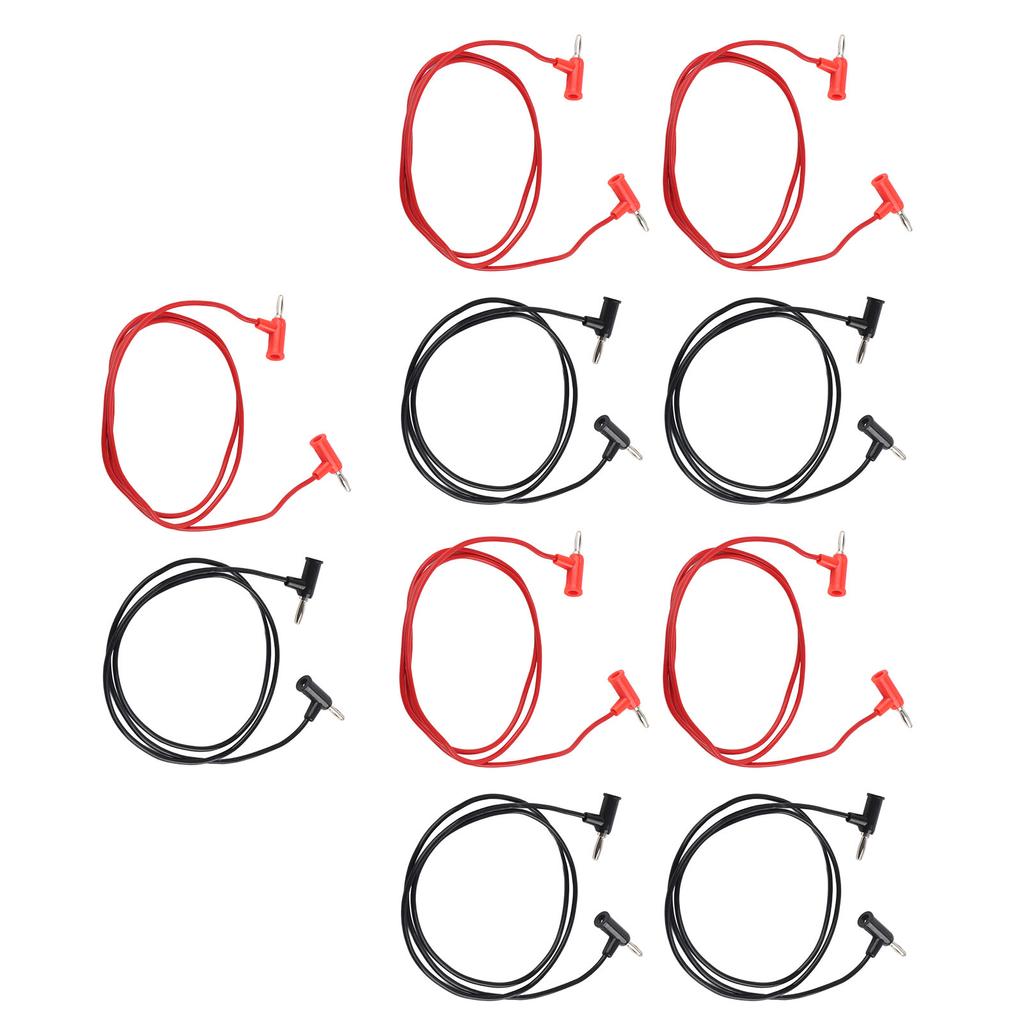 5 Set 4mm Banana Plug Test   PVC Brass Core Wire Male To Male Test Cable for Electronic Repair
