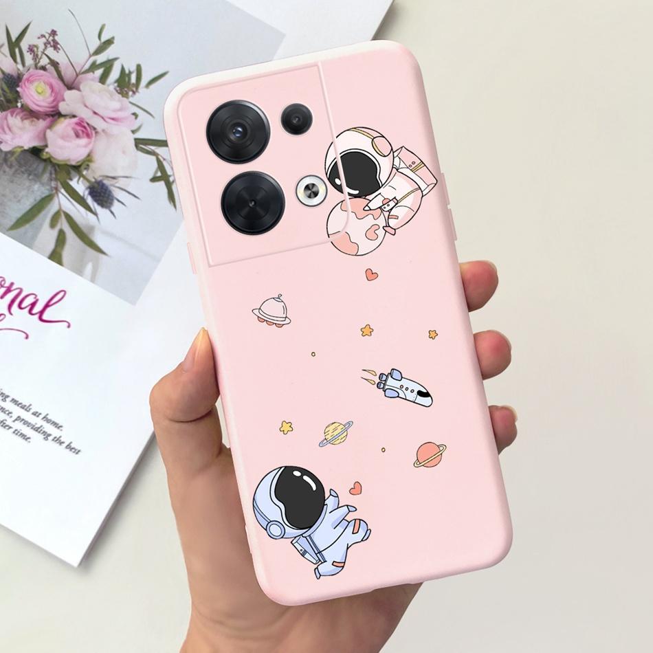 For OPPO Reno8 CPH2359 Case Reno8 Pro CPH2357 Reno 8 8Pro 5G Lovely Cartoon Candy Color Soft Silicone TPU Phone Back Cover