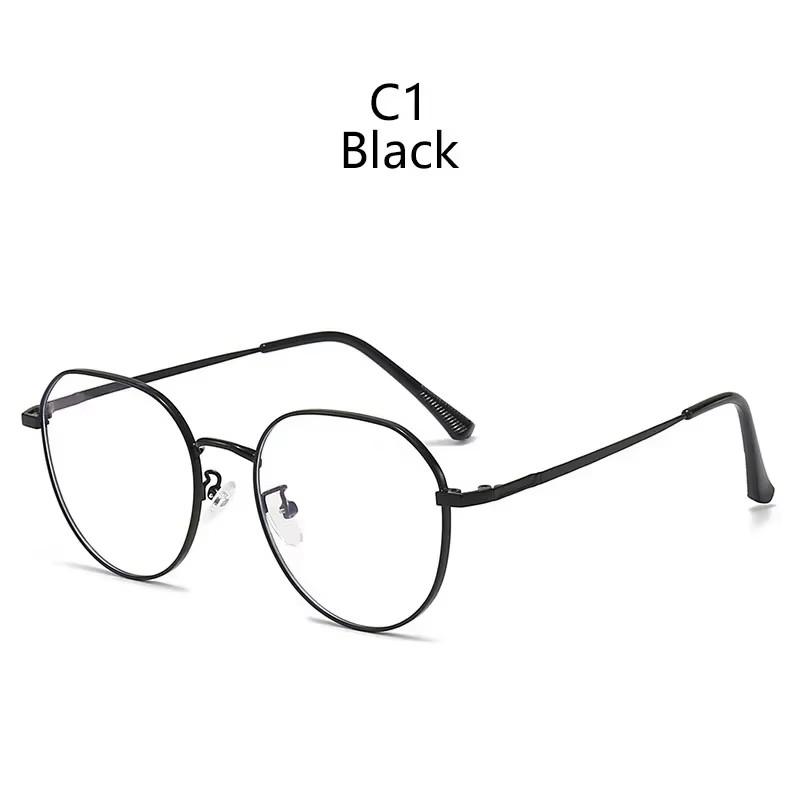 

Stainless Steel Ultra-Light Anti-Blue Light Metal Frame Retro Glasses Vintage Metal Irregular Eye Glasses Unisex Anti-Blue Light lens