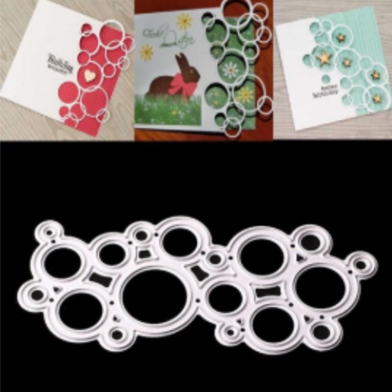 Round Bubble Card Pattern Metal Cutting Dies Craft Embossing Stamps for Card Making Decor Scrapbooking Stencil