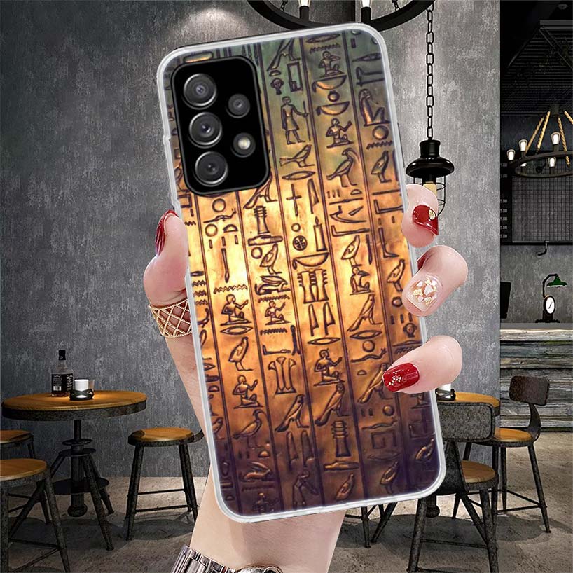 Egypt Nefertiti Anubis Ankh Pharaoh Soft Phone Case For Samsung Galaxy A13 A14 A15 A16 A17 A53 A54 A55 A56 A57 A33 A34 A35 A36 A