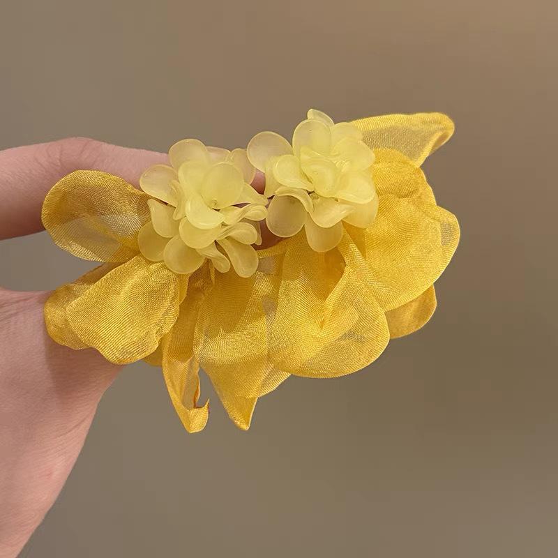 Colorful Dopamine Fabric Beaded Earrings – Women's Studs, Seaside Vacation Style, Ear Clips