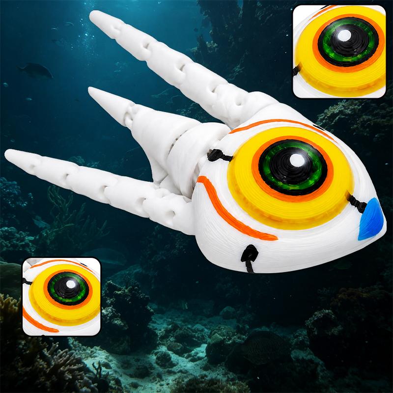 New 3D Printed Bloop Sea Monsters Gran Maja Action Figure Model Joint-movabl Creature Decor Collectible Figurines Xmas Gift