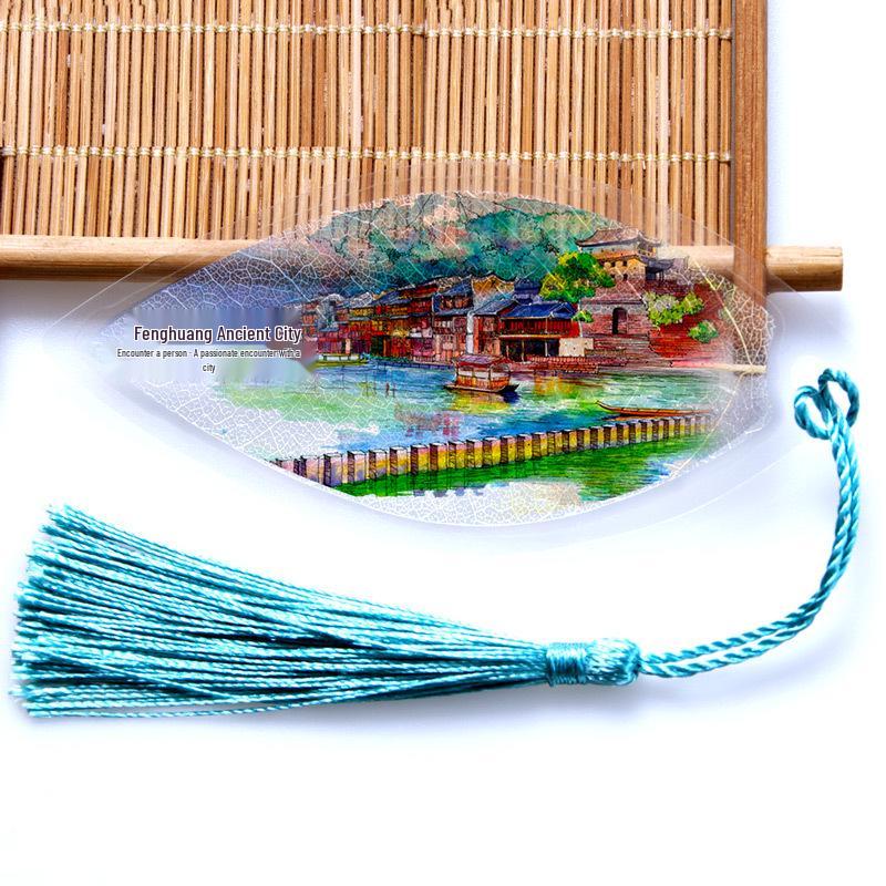 Fenghuang Ancient City Bookmark: Chinese-Style Souvenir Featuring Zhangjiajie Scenery - Ideal for Students and Friends