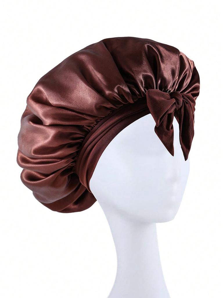 Satin Bonnet Silk Bonnet Adjustable Bonne For Sleeping Hair Bonnet With Tie Band Bonnets For Women Men