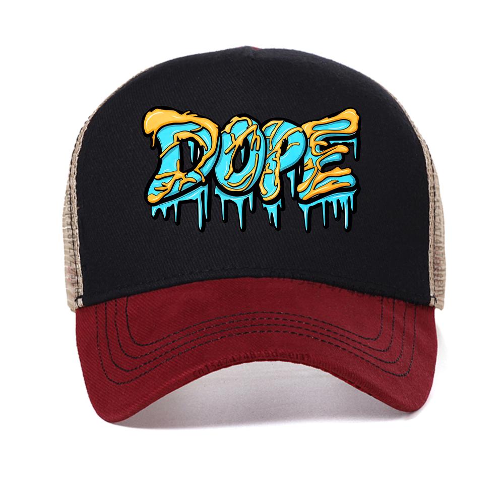 

DOPE letter printed cap Summer men s casual fashionable creative baseball cap women s mesh Breathable snapback hat trucker hats Adjustable