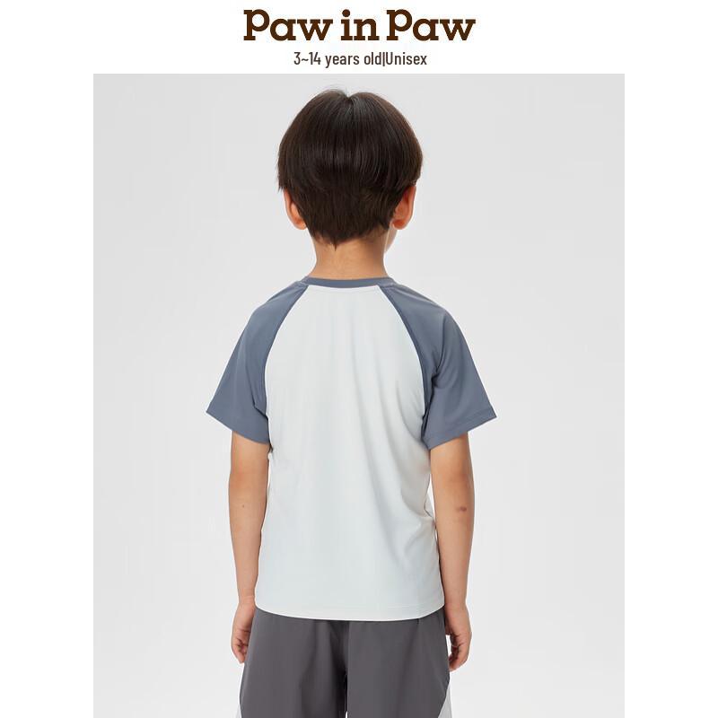 PawinPaw Kids' Cartoon Bear Color Block T-Shirt