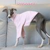 Weiches Baumwoll-T-Shirt mit hohem Kragen für Haustiere Whippet Italienisches Windspiel Bedlington Terrier Rosa Basisschicht