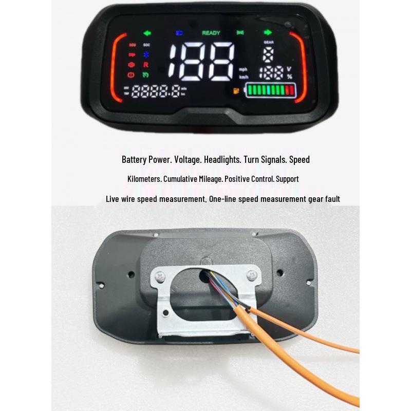 Turtle King Electric Bike LED Display: 48V/60V/72V Speedometer & Odometer for Little Turtle King & Big Golden Bull Models