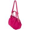 Women's Suede Shoulder Bag Vera Pelle Bolsa Fuchsia