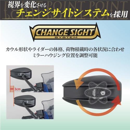 TANAX NAPOLEON NC-004 Cowling Mirror 14 Black Motorcycle Mirror Cowl Mounting Mirror Common for Left and Right Anti-glare Mirror (Raysave Mirror) Conf