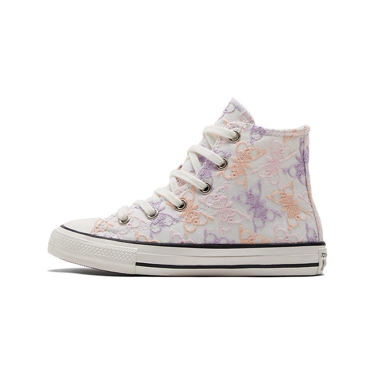 Converse Chuck Taylor All Star Canvas High Top Canvas Shoes Pink Purple Children Aged 3 7 Years Old A01616C