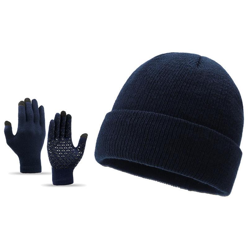 Winter Men's and Women's Hats Outdoor Riding Cold-proof and Warm Ear Protection Knitted Hat Korean Version Fashionable Versatile Solid Color Dome Hat