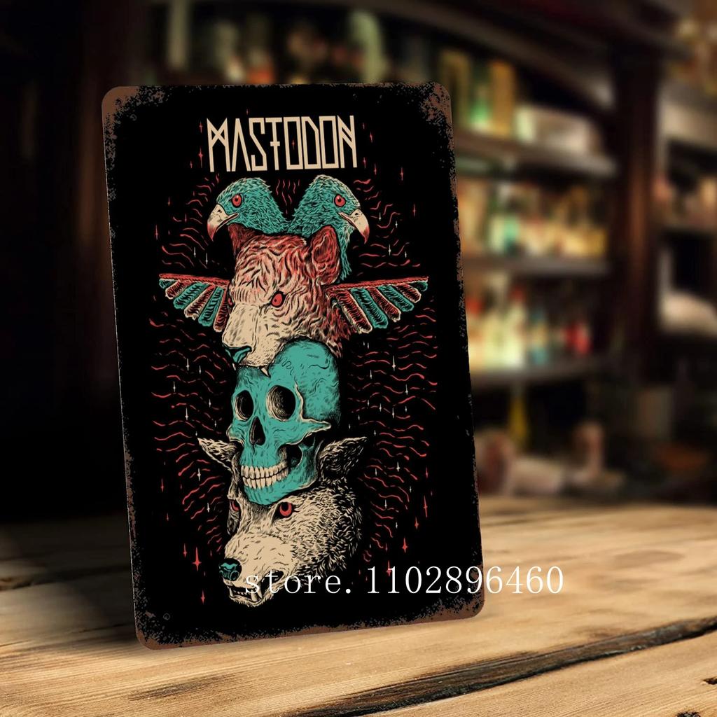 Mastodon Zpěvák Kovové Plakety a Znamení nástěnná dekorace Vintage Plechové Znamení Kapitán Kovový Plakát Dekor pro Bar Hospodu Klub Nástěnná Dekorace