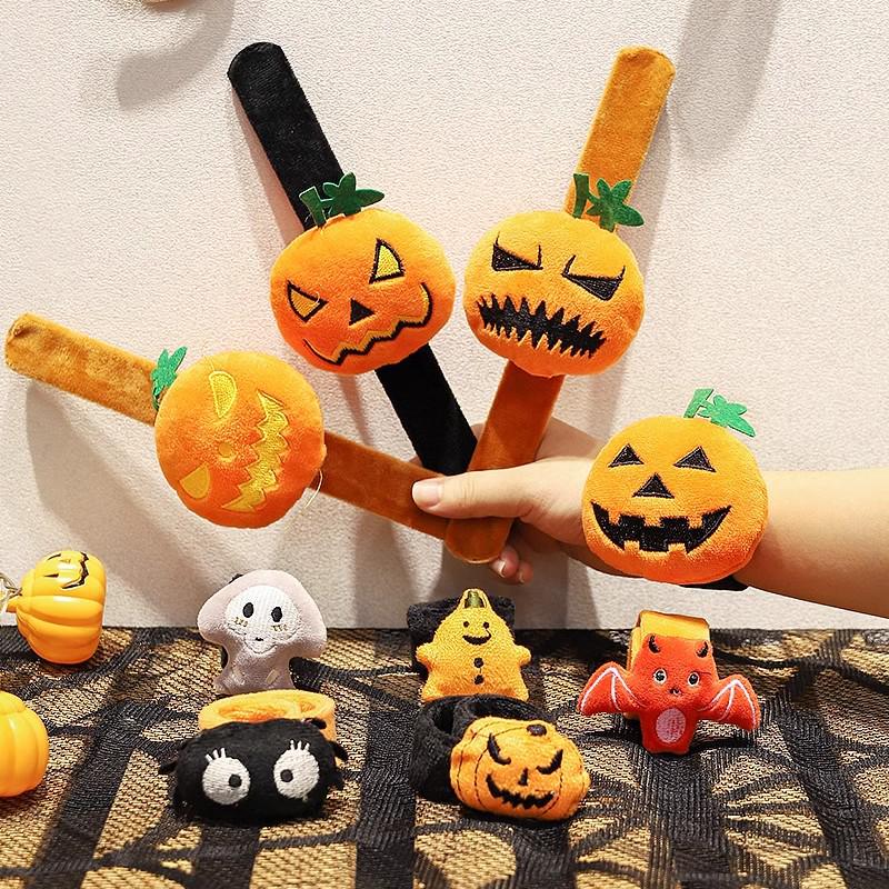 Pulseira Slap Criativa de Halloween - Design de Fantasma, Abóbora, Aranha para Fantasias de Festa